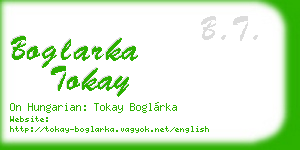 boglarka tokay business card
